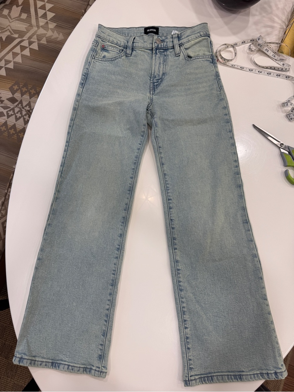 Hudson Rosalie High Rise Wide Leg Jeans Matilda Light Wash Size 23